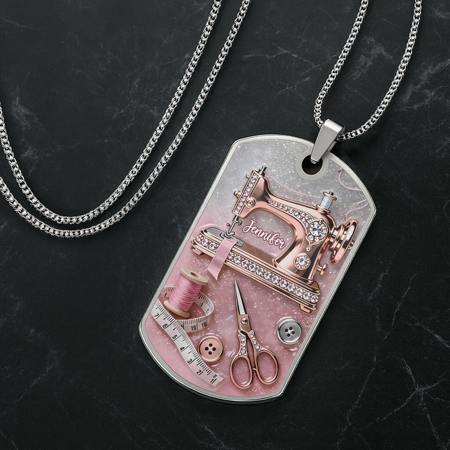 Weaves Her Heart Into Every Stitch Sewing Machine And Scissors