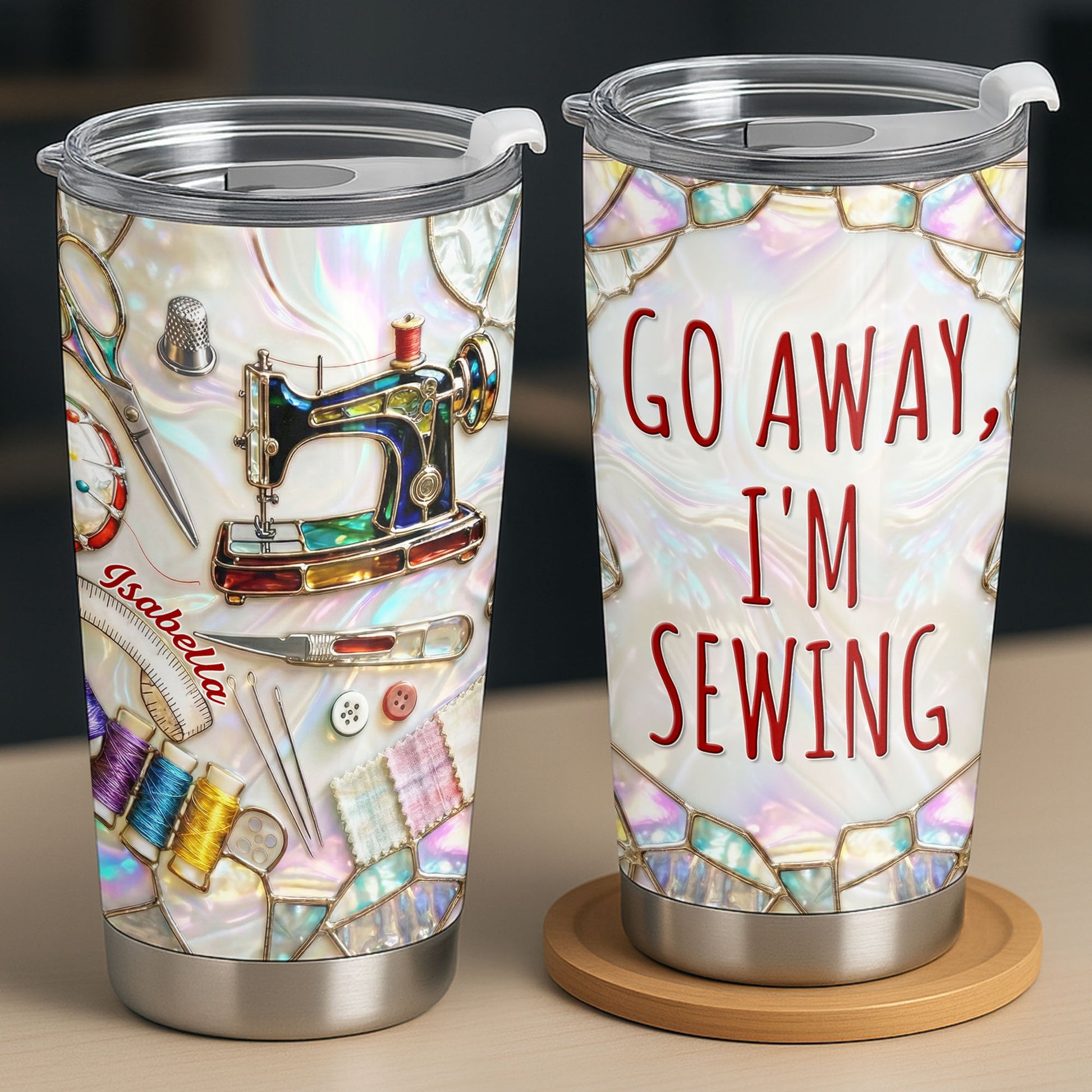 Go Away I'm Sewing With Sewing Machine And Crafts