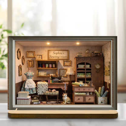 My Sewing Room With Vintage Sewing Machine And Fabrics