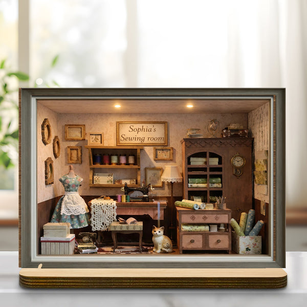 My Sewing Room With Vintage Sewing Machine And Fabrics