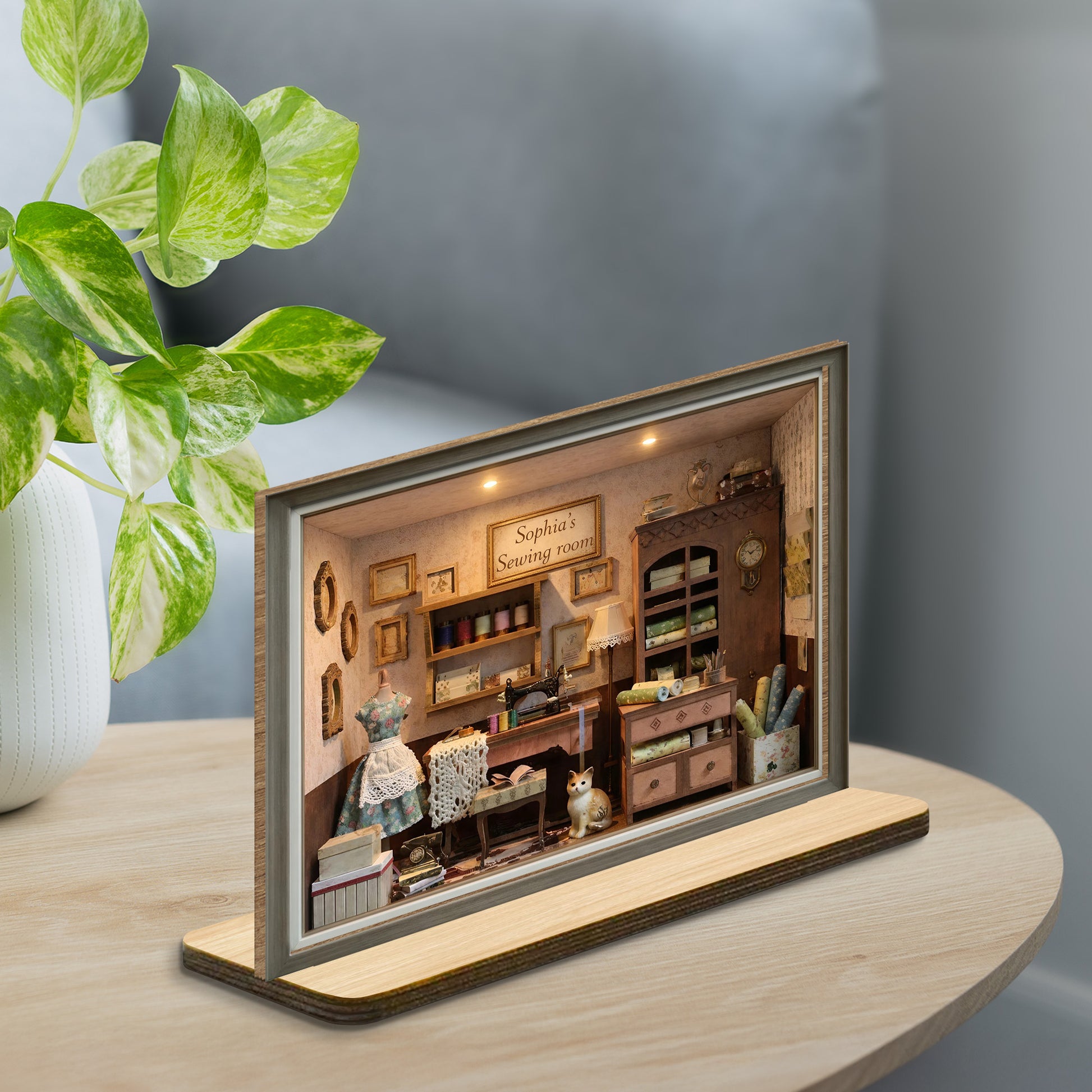 My Sewing Room With Vintage Sewing Machine And Fabrics