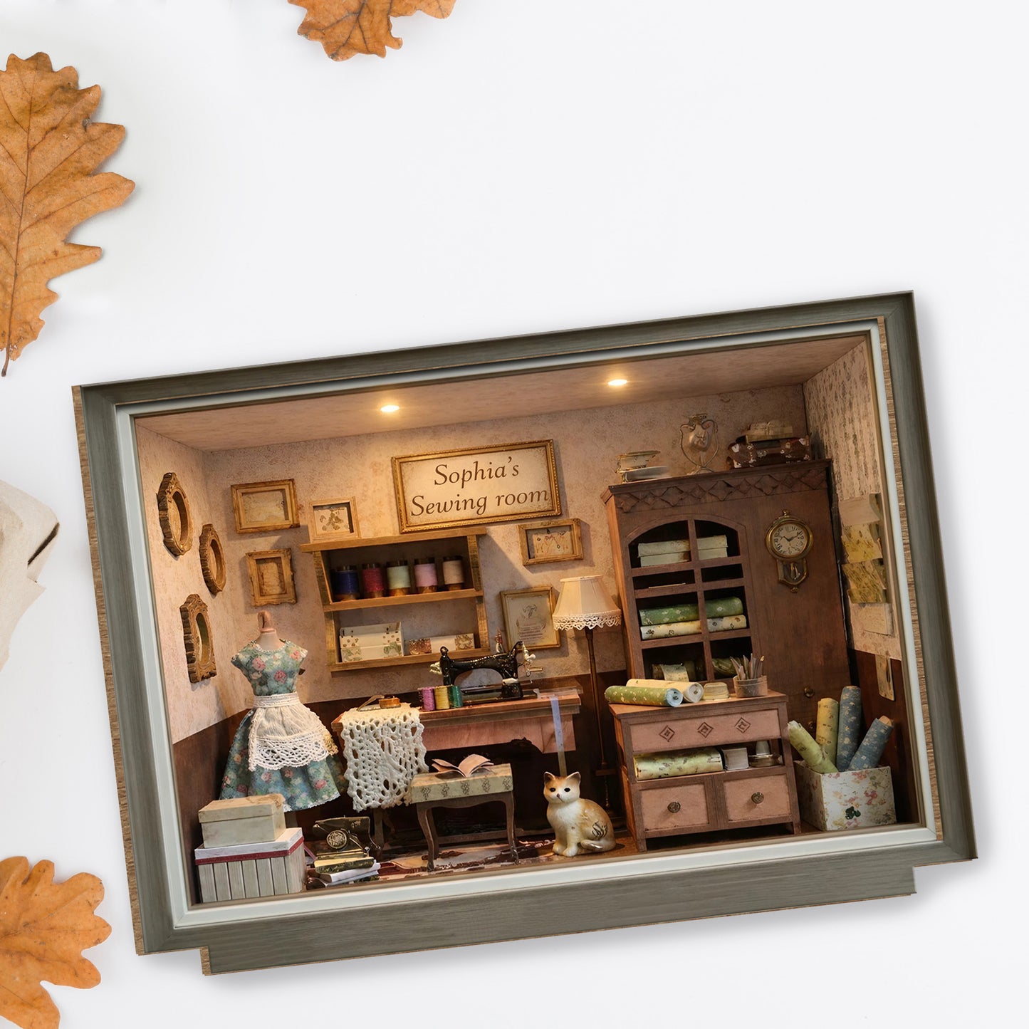 My Sewing Room With Vintage Sewing Machine And Fabrics