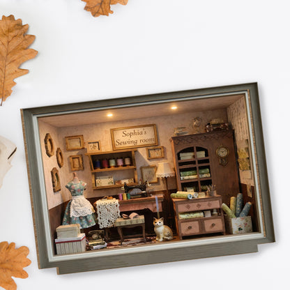 My Sewing Room With Vintage Sewing Machine And Fabrics