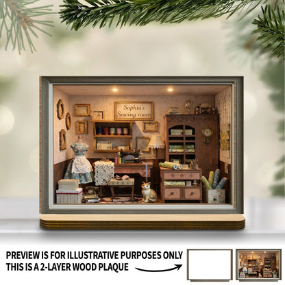 My Sewing Room With Vintage Sewing Machine And Fabrics