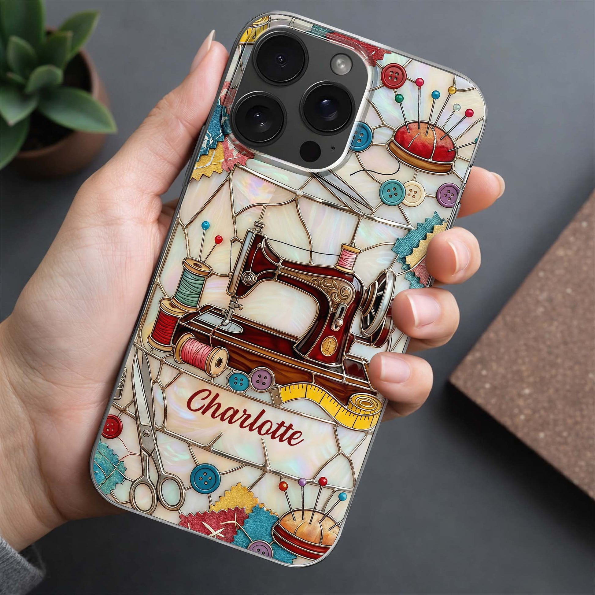 A Life Stitched With Love, Sewing Machine And Tailor Tools Design