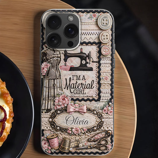 I'm A Material Girl Sewing Machine And Vintage Crafting Objects