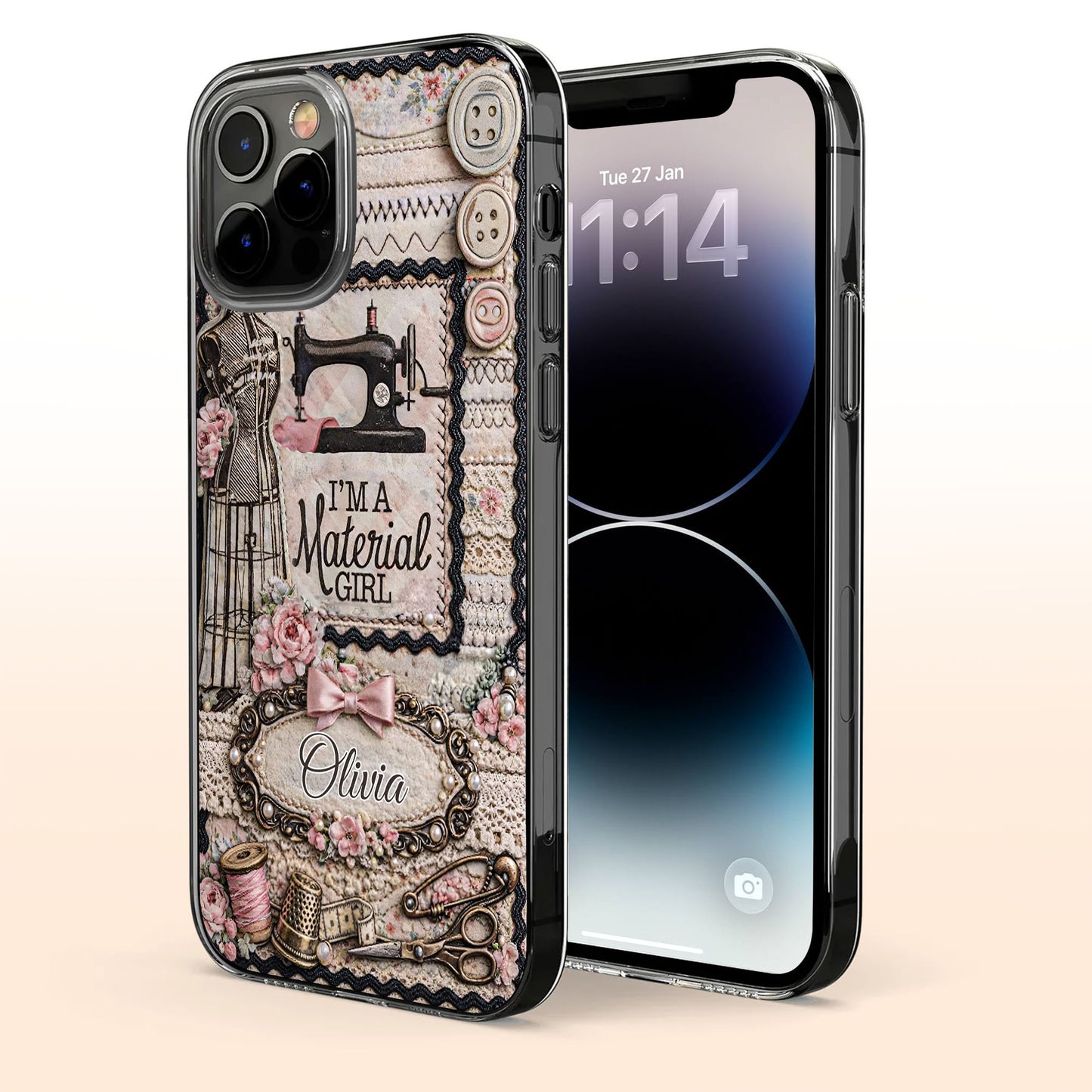 I'm A Material Girl Sewing Machine And Vintage Crafting Objects