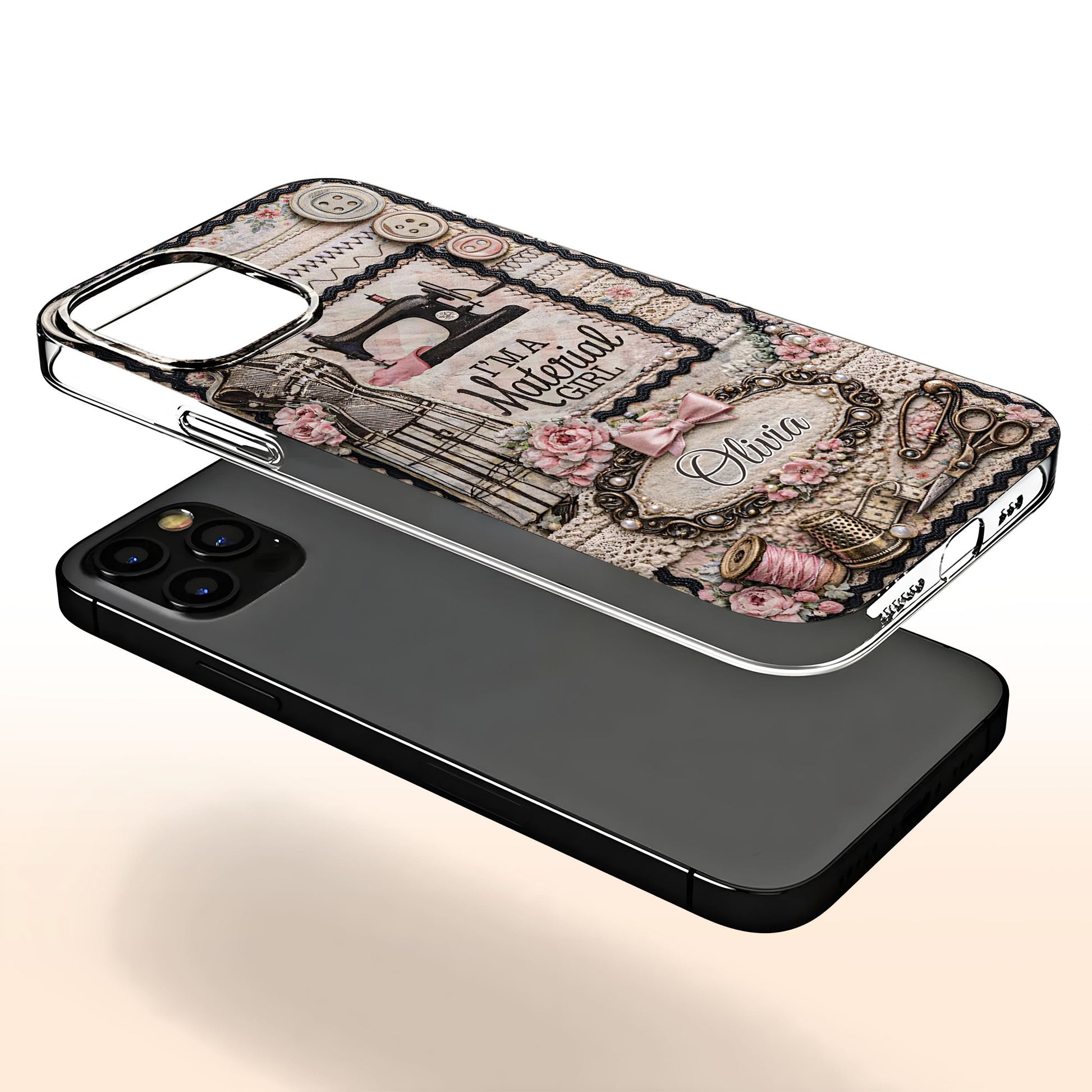 I'm A Material Girl Sewing Machine And Vintage Crafting Objects