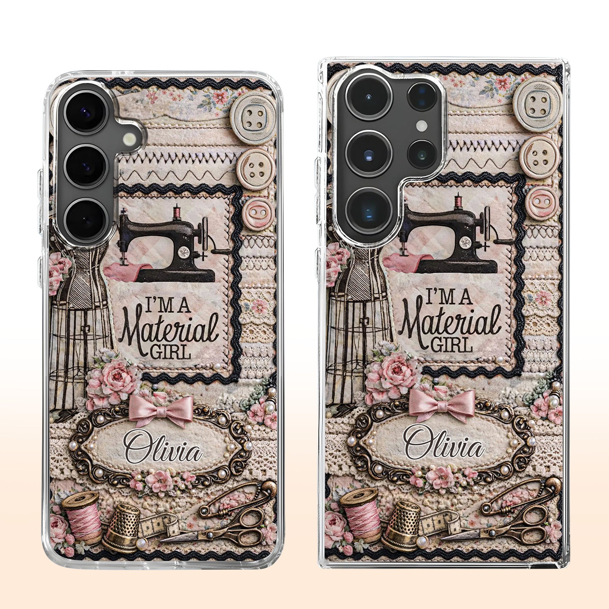 I'm A Material Girl Sewing Machine And Vintage Crafting Objects