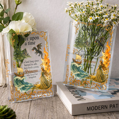 Once Upon A Time Princess Who Loved Her Kingdom With Dragon And Castle