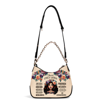 Chica Latina - Personalized Custom Chain Crossbody Handbag - HG02CH