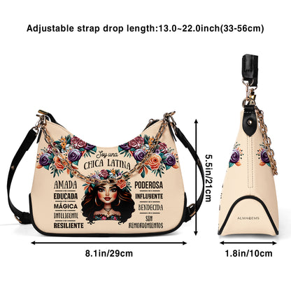 Chica Latina - Personalized Custom Chain Crossbody Handbag - HG02CH