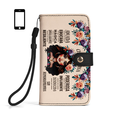 Soy Una Chica Latina - Cartera de cuero personalizada para teléfono - HG02PW