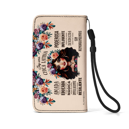 Soy Una Chica Latina - Cartera de cuero personalizada para teléfono - HG02PW