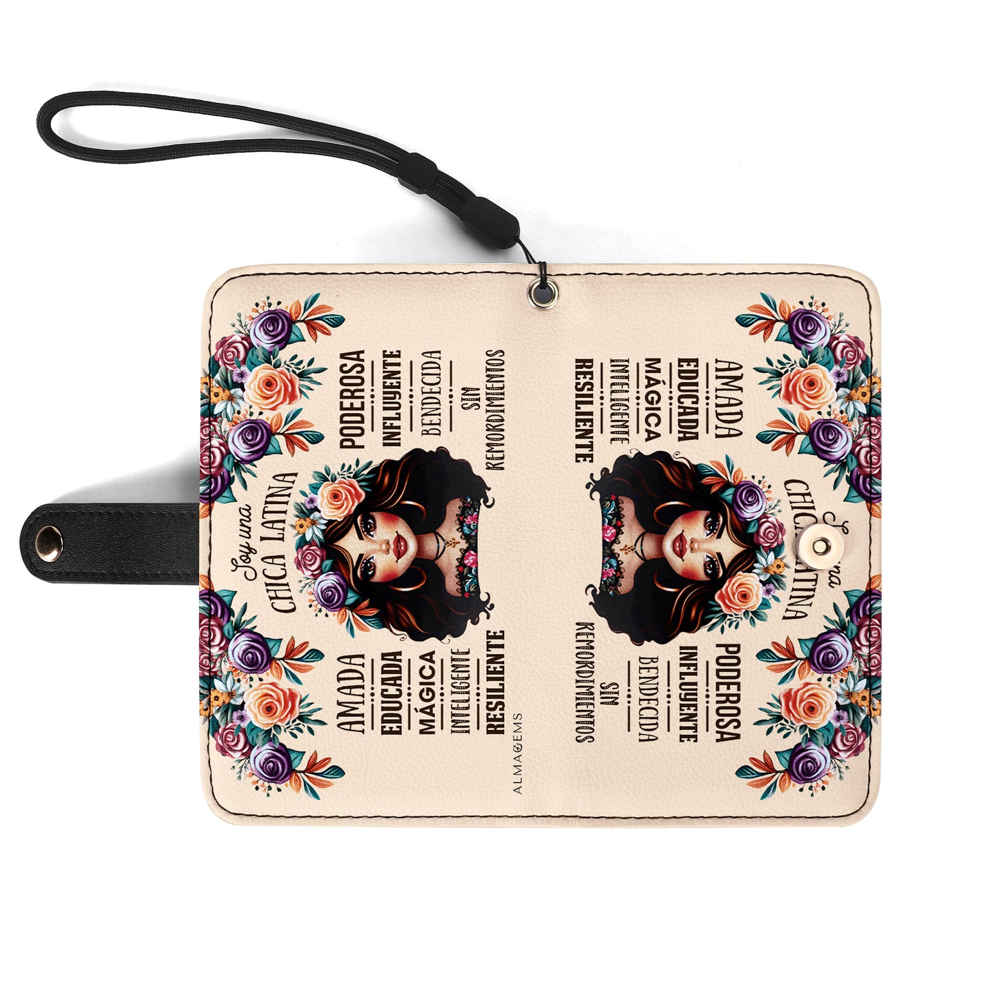 Soy Una Chica Latina - Cartera de cuero personalizada para teléfono - HG02PW