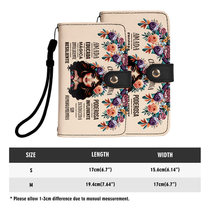 Soy Una Chica Latina - Cartera de cuero personalizada para teléfono - HG02PW