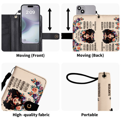 Soy Una Chica Latina - Cartera de cuero personalizada para teléfono - HG02PW