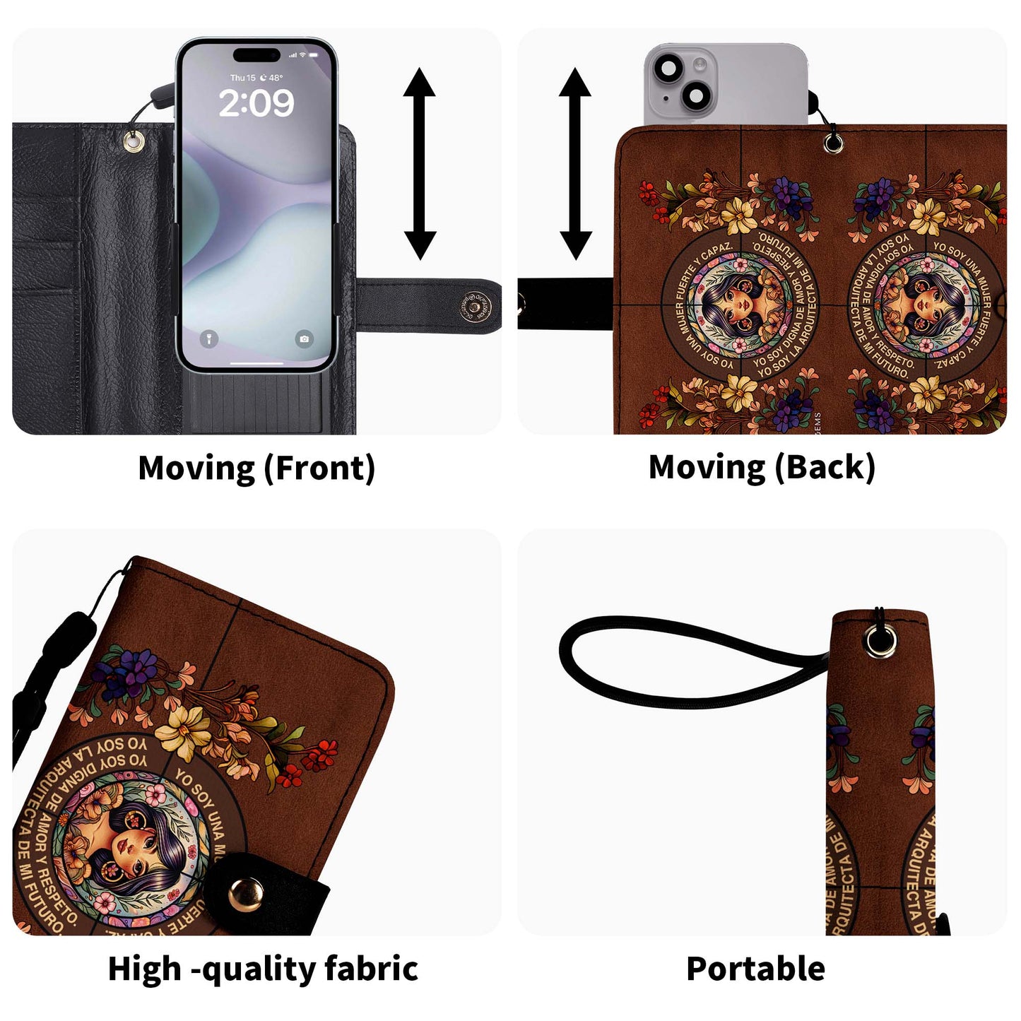 Yo Soy - Personalized Custom Phone Leather Wallet - HG08PW