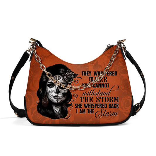 I Am The Storm - Personalized Custom Chain Crossbody Handbag - HG22CH