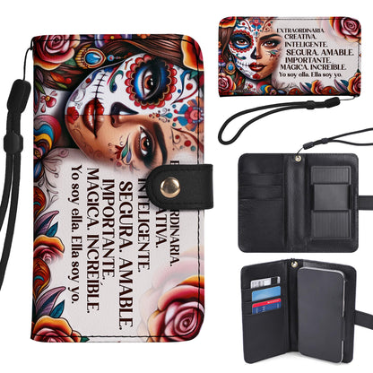 Ella Es - Personalized Custom Phone Leather Wallet - HG25PW