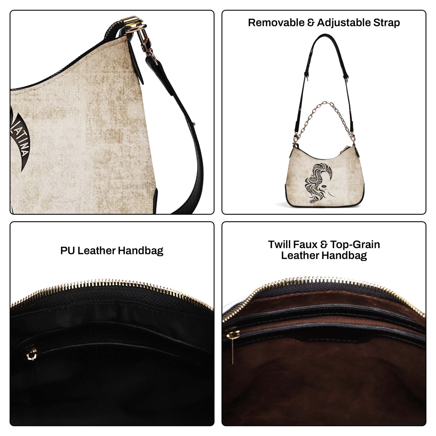 Bolso de mano con cadena personalizada para chica latina - HG36CH