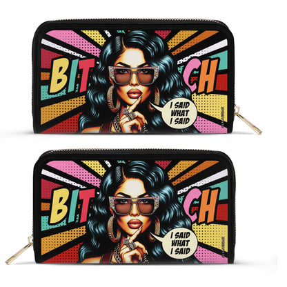 Dije lo que dije - Cartera de piel para mujer - HG39WL