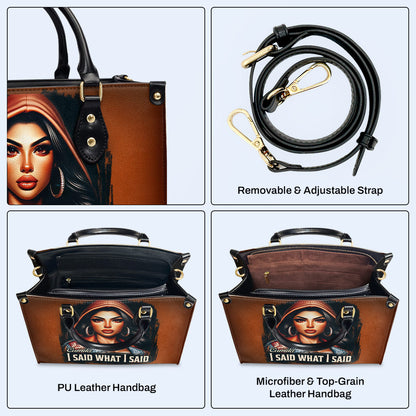 J'ai dit ce que j'ai dit - Sac à main en cuir personnalisé - HG47