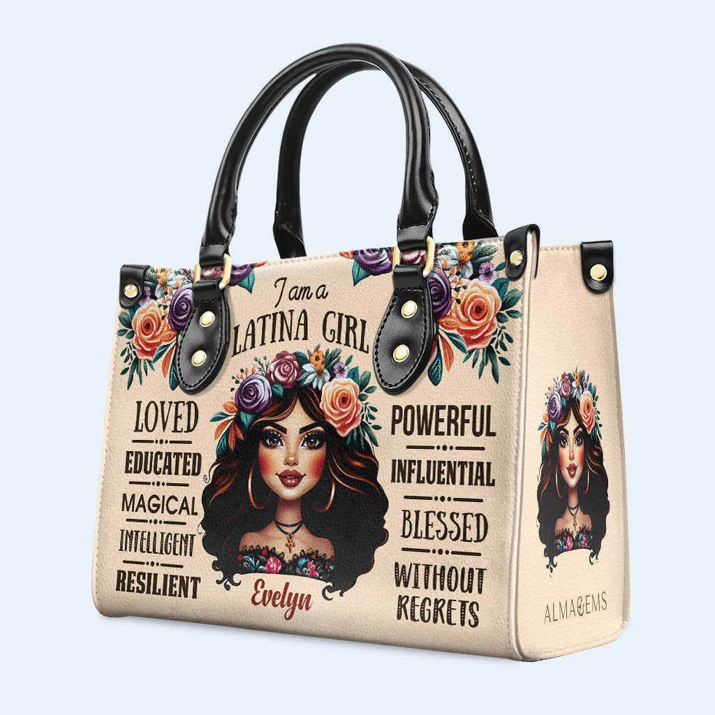 Je suis une fille latine - Sac à main en cuir personnalisé - HG48