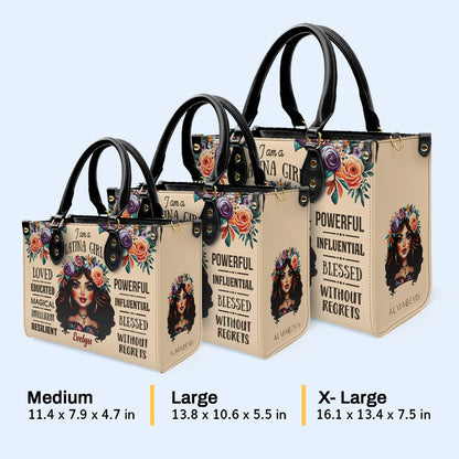 Je suis une fille latine - Sac à main en cuir personnalisé - HG48