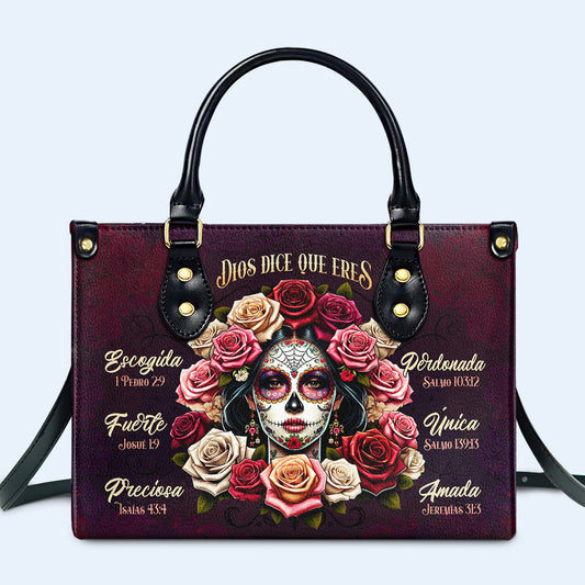 Dios Dice Que Eres - Personalized Custom Leather Handbag - HG63