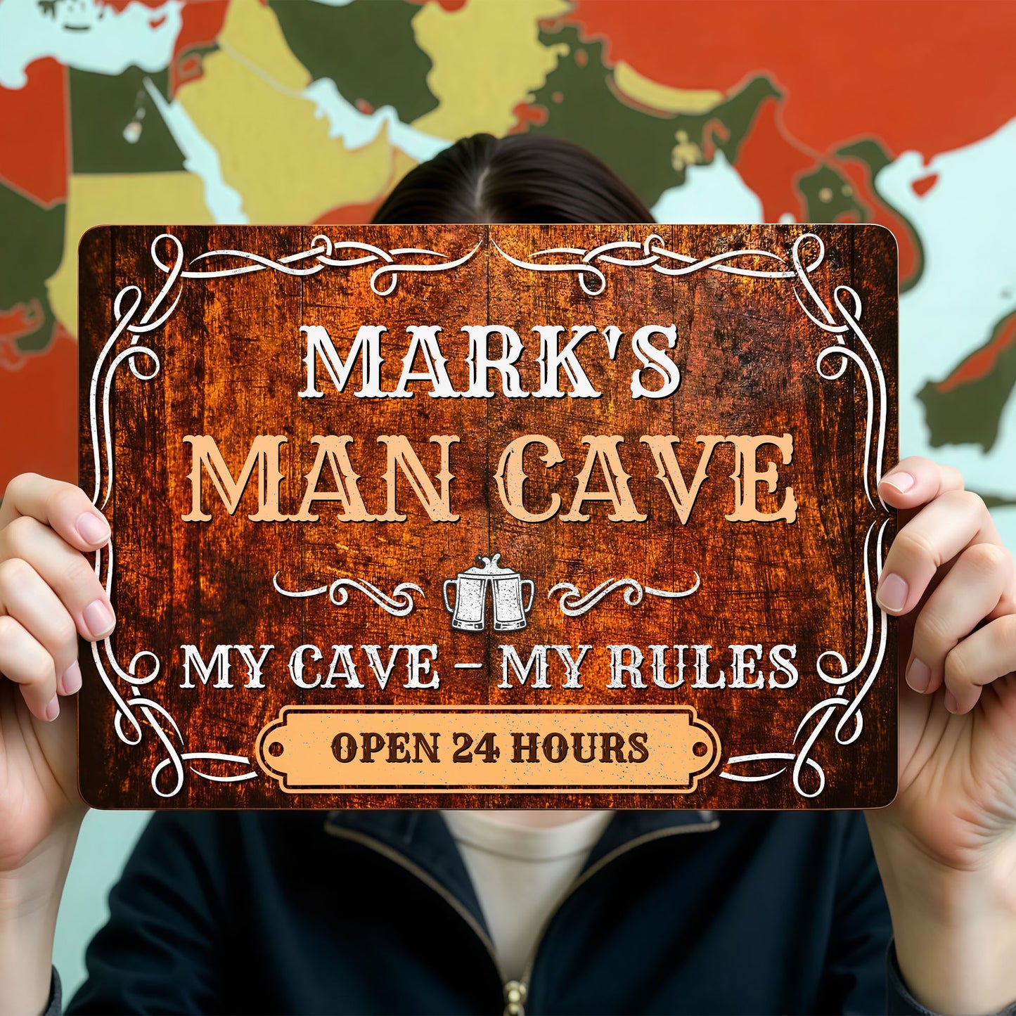 My Cave My Rules Open 24 Hours Man Cave