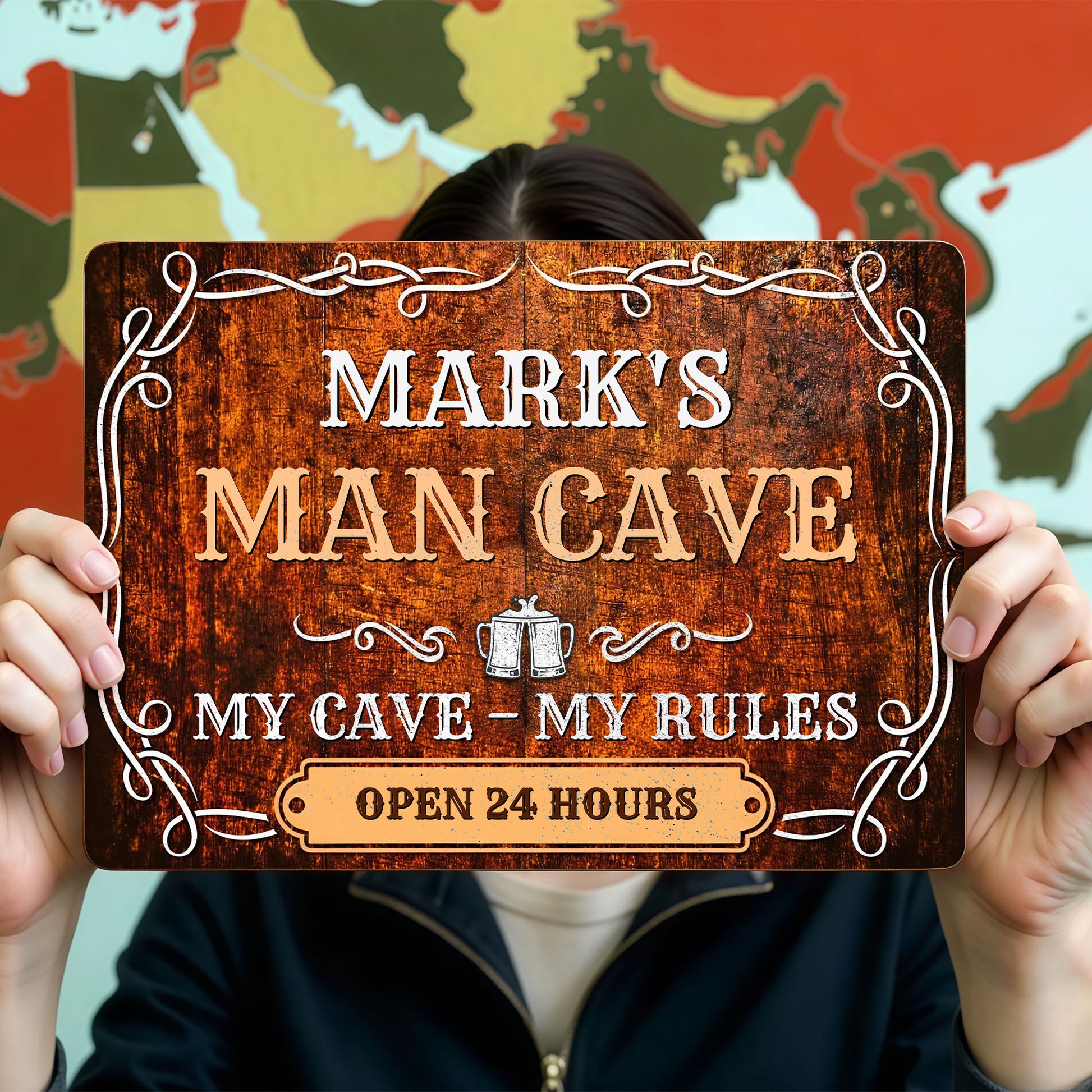 My Cave My Rules Open 24 Hours Man Cave