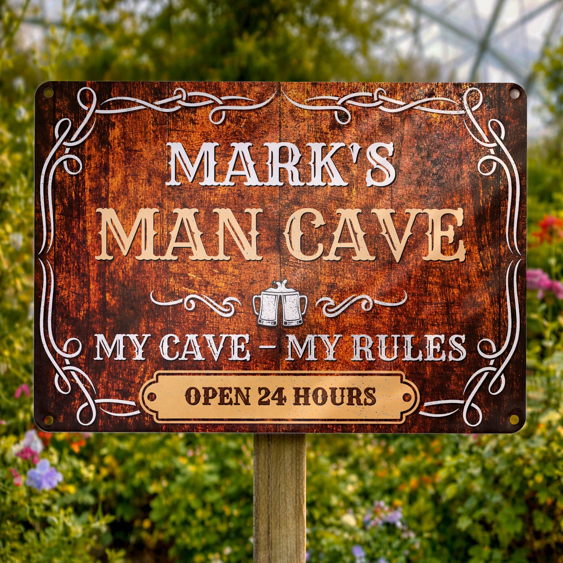 My Cave My Rules Open 24 Hours Man Cave