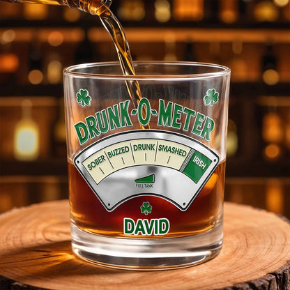 Drunk-O-Meter From Sober To Irish, Shamrock Design
