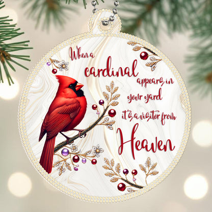 Lorsqu'un cardinal apparaît dans votre jardin - Décoration acrylique personnalisée, décoration de voiture - HME014_HGO
