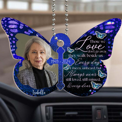 Los que amamos no se van - Adorno acrílico personalizado, adorno para coche - HME021_HGO