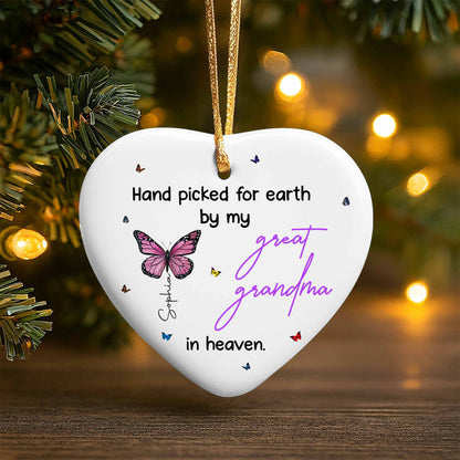 Hand Picked For Earth, Butterflies Heart Ornament