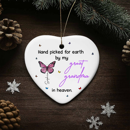 Hand Picked For Earth, Butterflies Heart Ornament