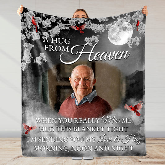 A Hug From Heaven, Moon and Cardinals Memorial Blanket Design