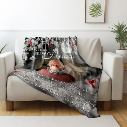 A Hug From Heaven, Moon and Cardinals Memorial Blanket Design