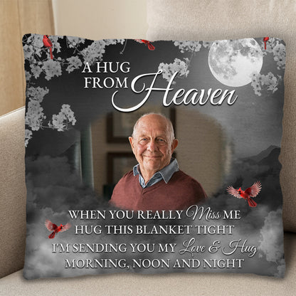 A Hug From Heaven Love And Hug Moon Cardinal Birds Pillow