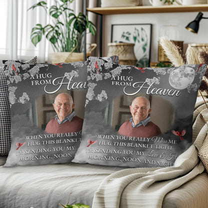 A Hug From Heaven Love And Hug Moon Cardinal Birds Pillow
