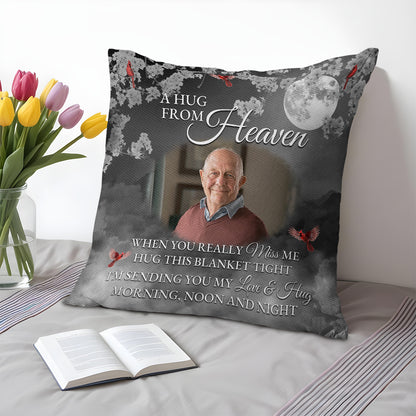 A Hug From Heaven Love And Hug Moon Cardinal Birds Pillow