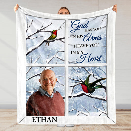 God Has You In His Arms I Have You In My Heart Memorial Blanket