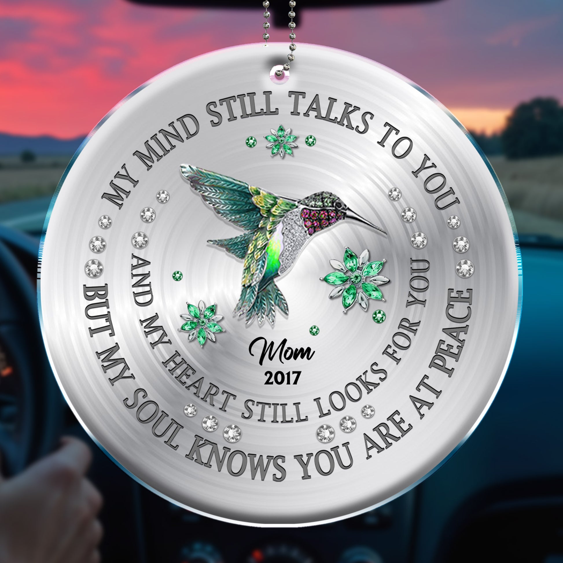 My Mind Still Talks to You Hummingbird Memorial Ornament