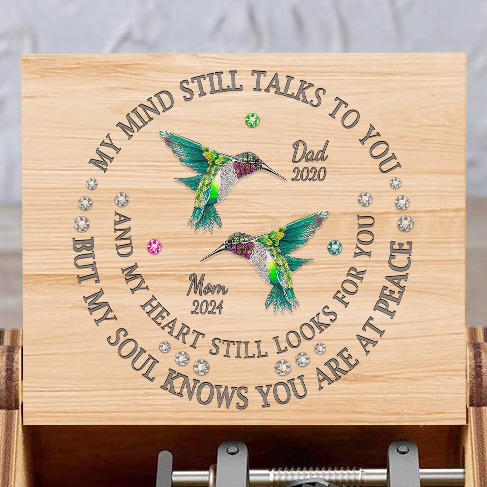 Heartfelt Memorial Message With Hummingbirds
