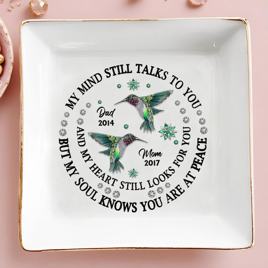 My Mind Still Talks Hummingbird Peaceful Heart Jewelry Dish