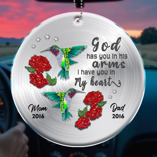 God Has You In His Arms, I Have You In My Heart Hummingbird Ornament