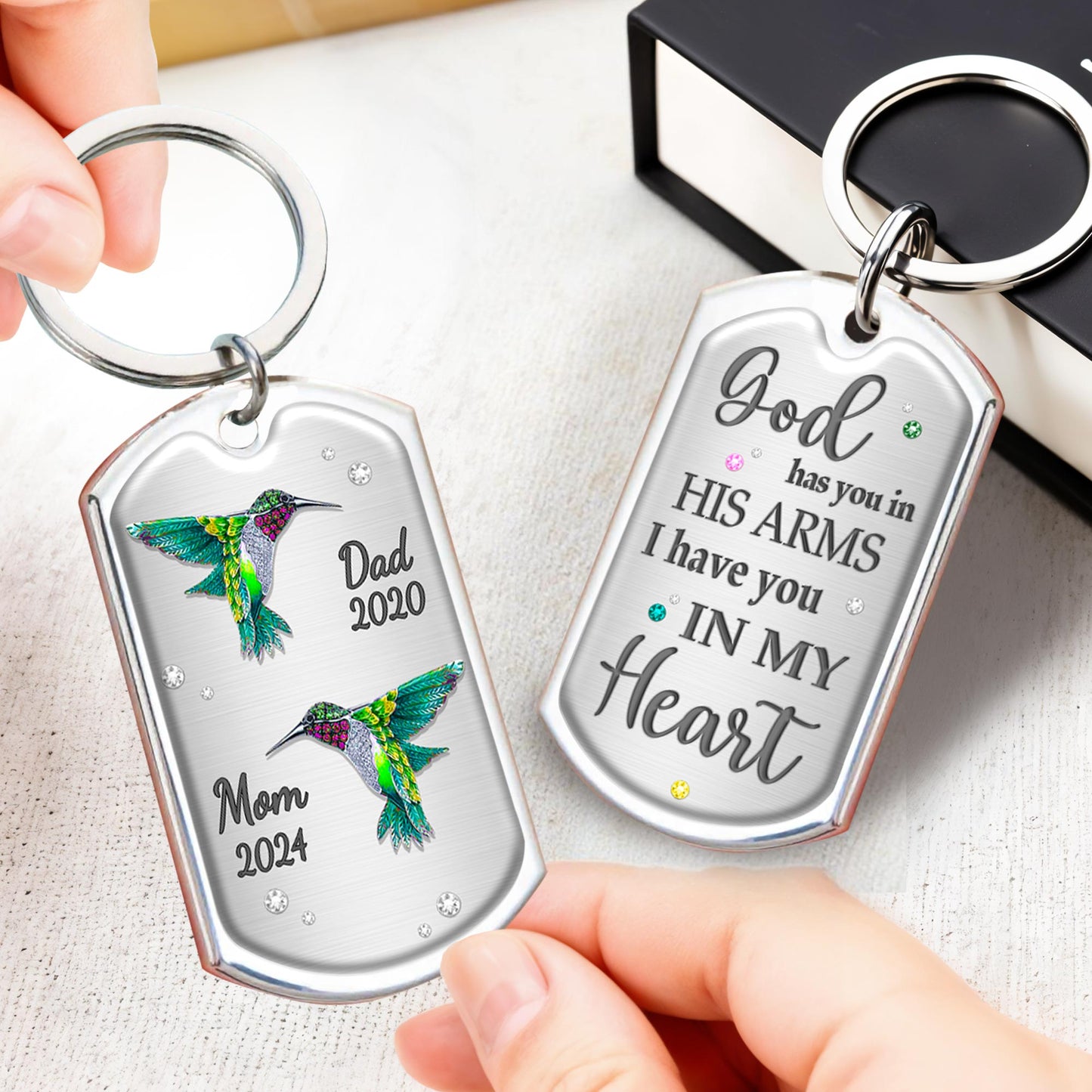 God Has You In His Arms, I Have You In My Heart With Hummingbird Design