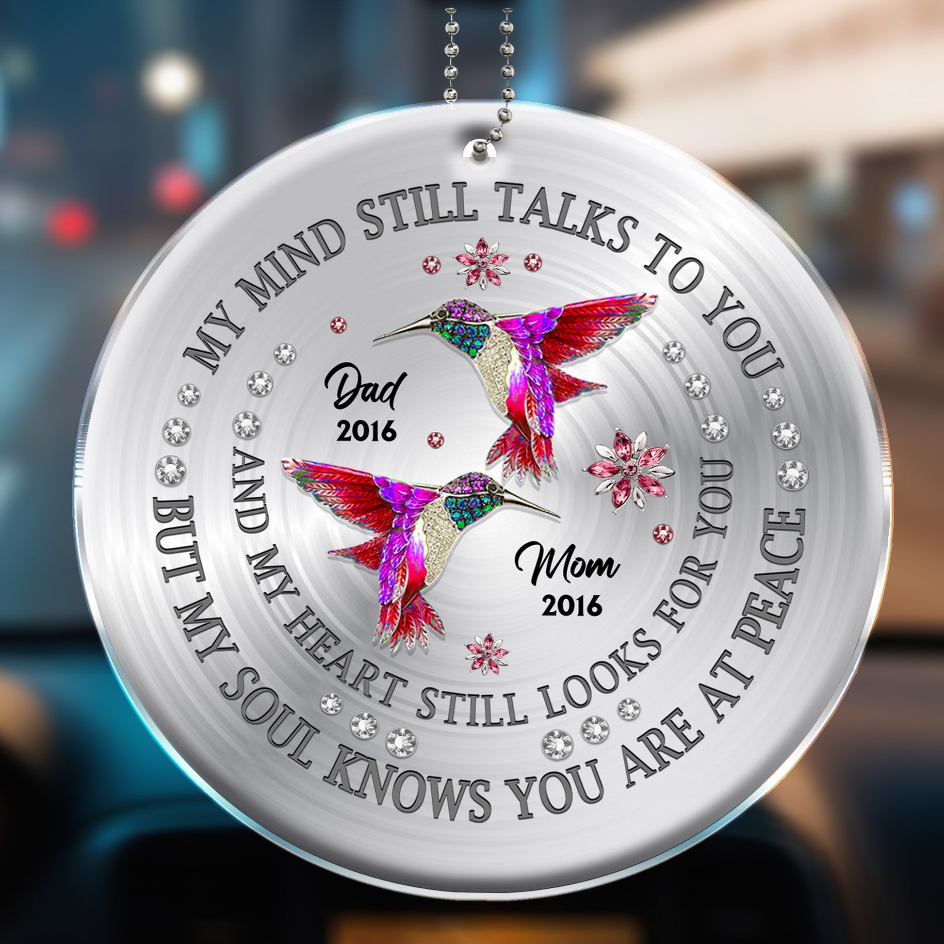 My Mind Still Talks to You, Heart Searches for Peace Ornament